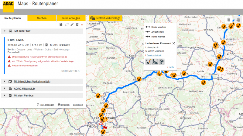 ADAC Maps Beispiel